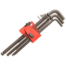 Wera 950 PKL/9 BM SB SiS 6 llaves interiores Juego de llaves macho acodadas 1.5 mm, 2 mm, 2.5 mm, 3 mm, 4 mm, 5 mm, 6 mm, 8 mm