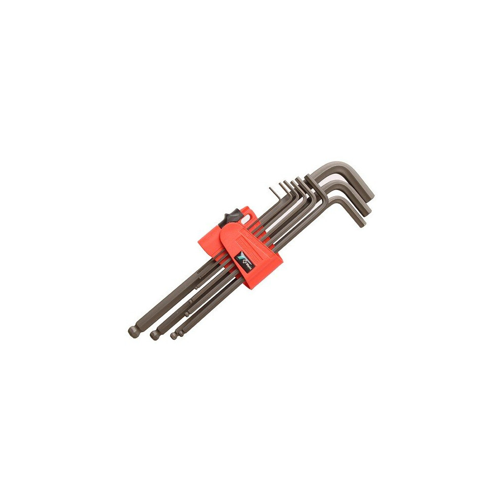 Wera 073596 Hex-Plus Key Set Ball End Metric Black Set of 9 (1.5-10mm)