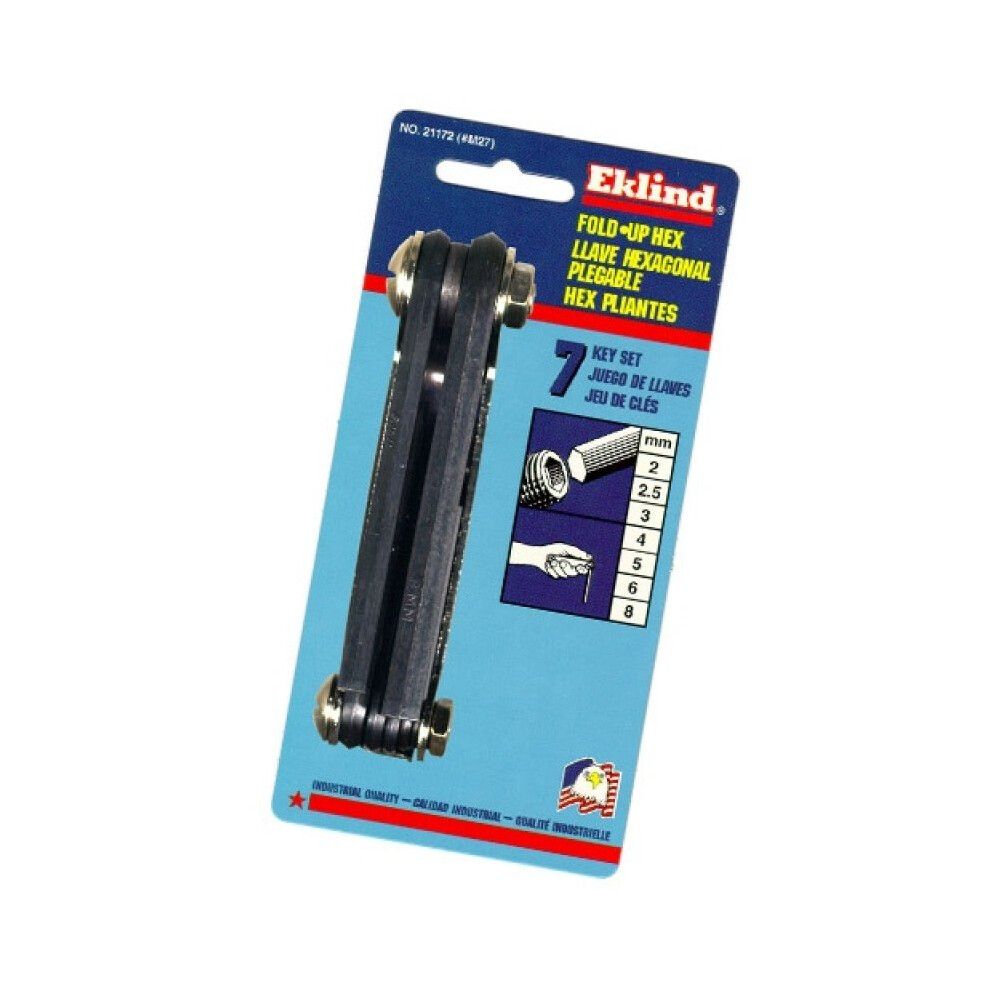 Eklind Rek21172 Fold-Up Hex Key Sets 2.0 - 8.0Mm 037516211729