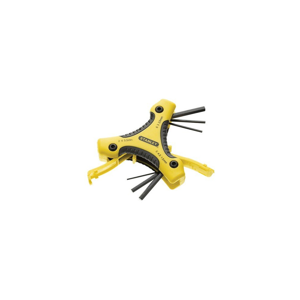 Stanley 0-95-935 Hex Allen Key Set 9 Piece Triangle 1.5 - 6mm