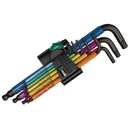 Wera Wera 5073593001 Hex-Plus Ball End Key Metric Multi Sleeve Set of 9 (1.5-10mm)