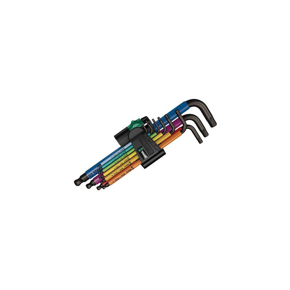 Wera 5073593001 Hex-Plus Ball End Key Metric Multi Sleeve Set of 9 (1.5-10mm)