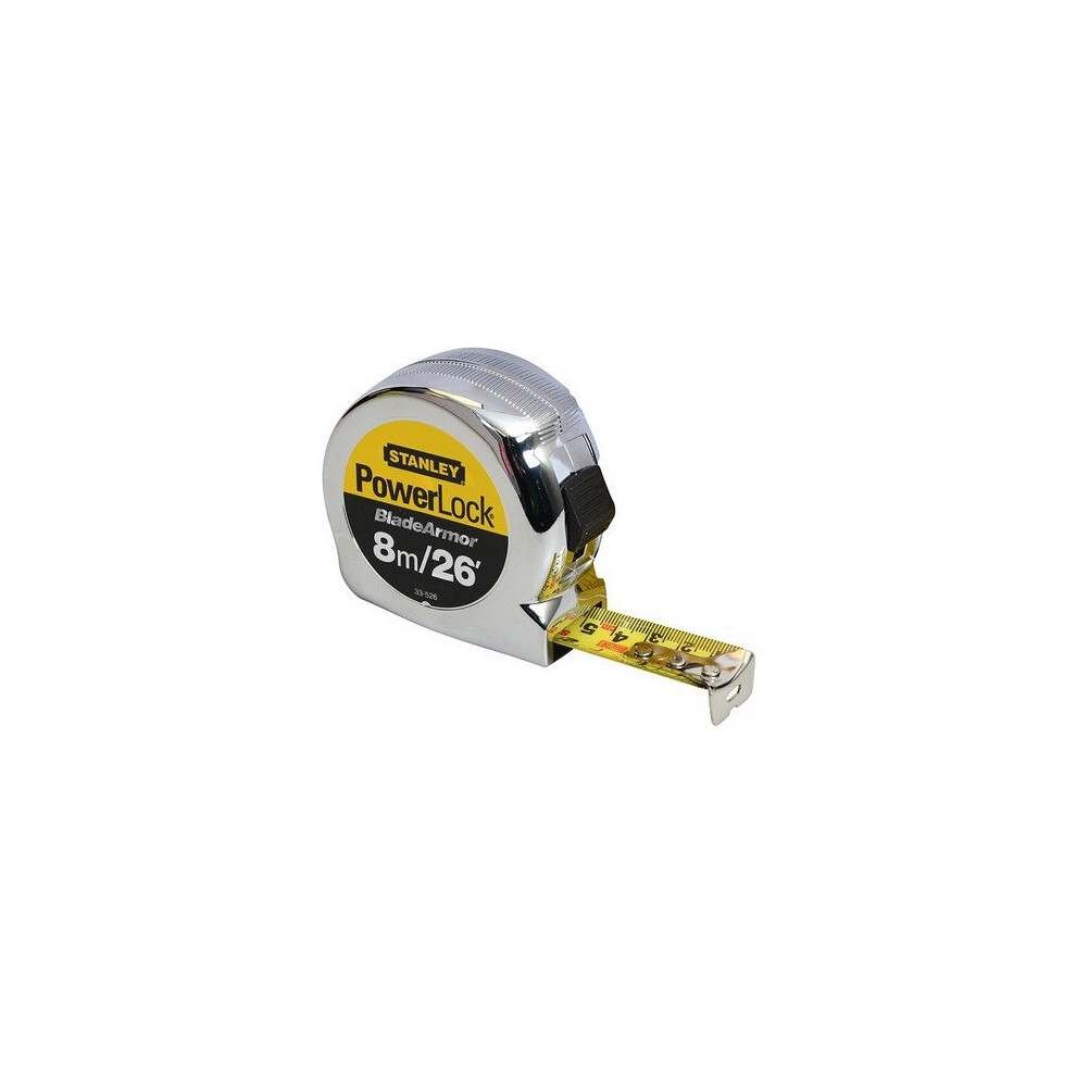Stanley 0-33-526 Powerlock Tape Measure 8 Metre Metric Imperial