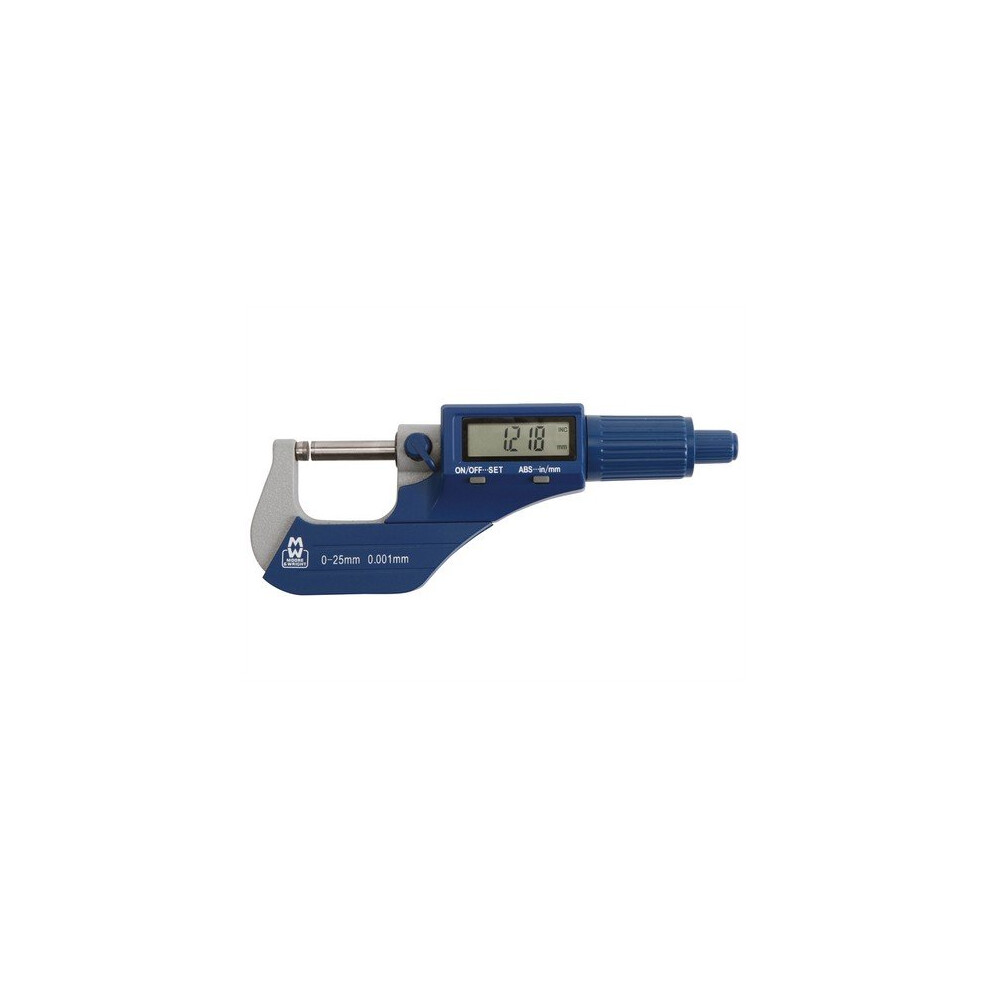 Moore & Wright Mw200-01Dbl Digital External Micrometer 0-25Mm/0-1In 0.001Mm/.00005In 5051102200169