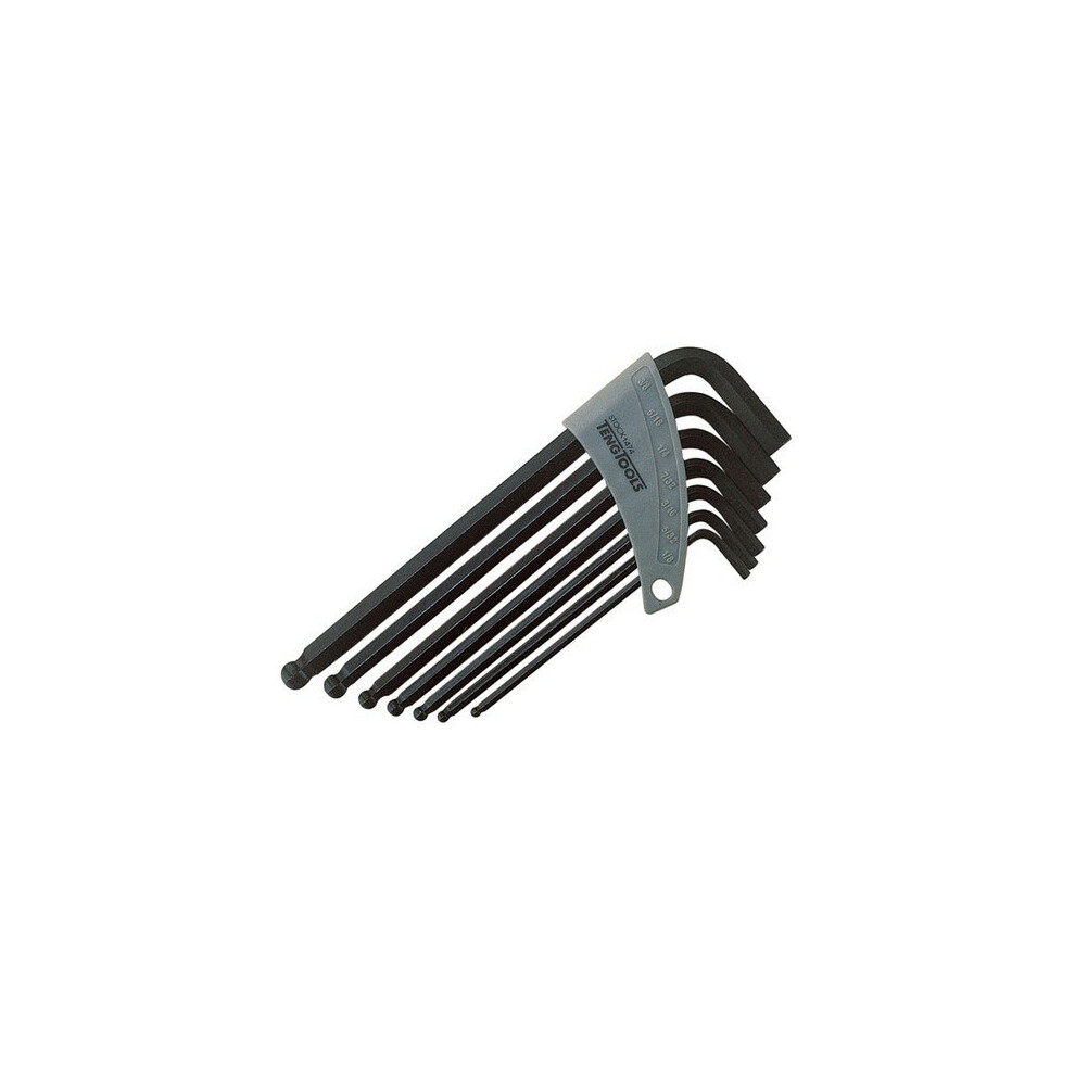 Teng 1474 Ball Point Hexagon Key Set of 7 Imperial (1/8-3/8in)