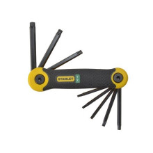 Stanley 2-69-266 Hex Key Allen Key Set Folding 8 Piece Torx T9 - T40