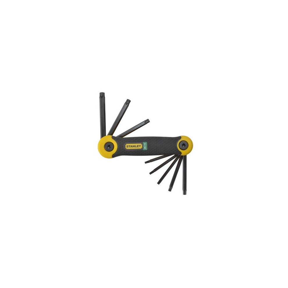 Stanley 2-69-266 Hex Key Allen Key Set Folding 8 Piece Torx T9 - T40