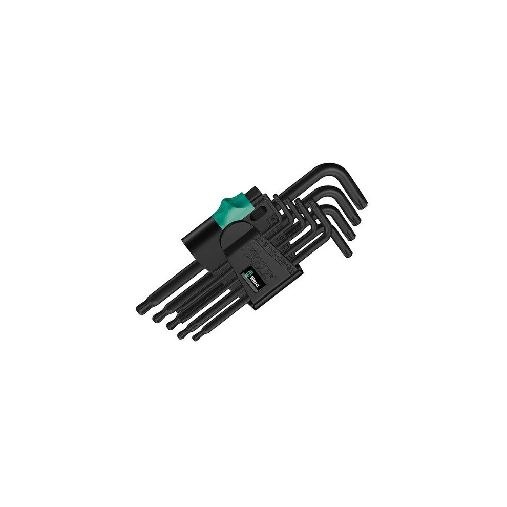 Wera 073598 Torx Key Set Ball End Set Of 9 (Tx8-Tx40)
