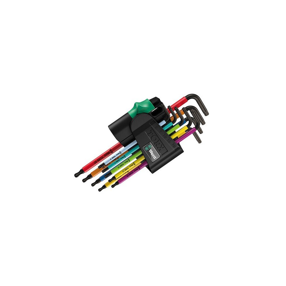 Wera 073599 BO Torx Key Ball End Set of 9 (TX8-TX40)