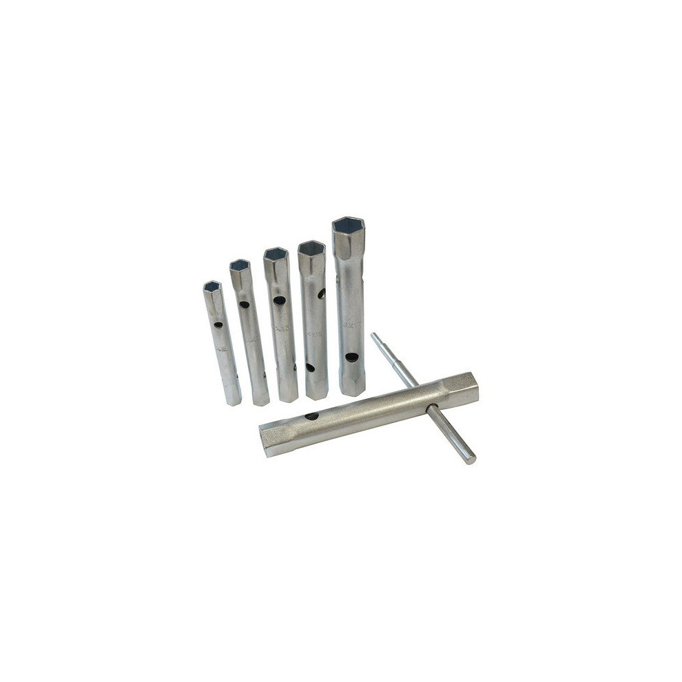 Faithfull FAISPBOXSET6 Box Spanner Set 6 Piece 8-19mm + Tommy Bar