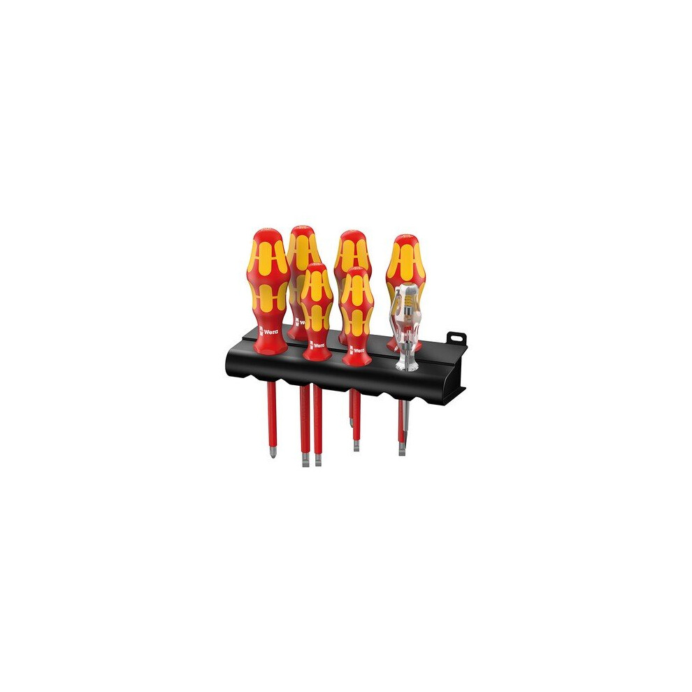 Wera 006148 Kraftform VDE Screwdriver Set of 7 4 x SL 2 x PZ 1 x Volt