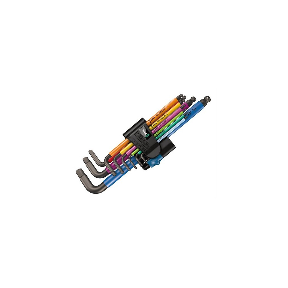 Wera 5022210001 950 SPKL/9 Hex-Plus Holding Function Metric L-Key 1.5-10mm Set of 9