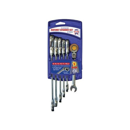Faithfull Faithfull FAISPARAT6S Chave combinada de roquete Cabeça flexível Conjunto de 6