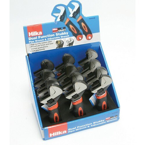 Hilka Hilka 18152160 Adjustable Stubby Wrench Reversible Jaw Dual Function