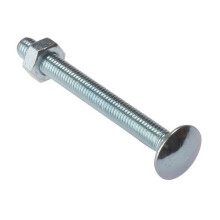 Forge 10CB890 Carriage Bolt & Nut ZP M8 x 90mm Bag of 10