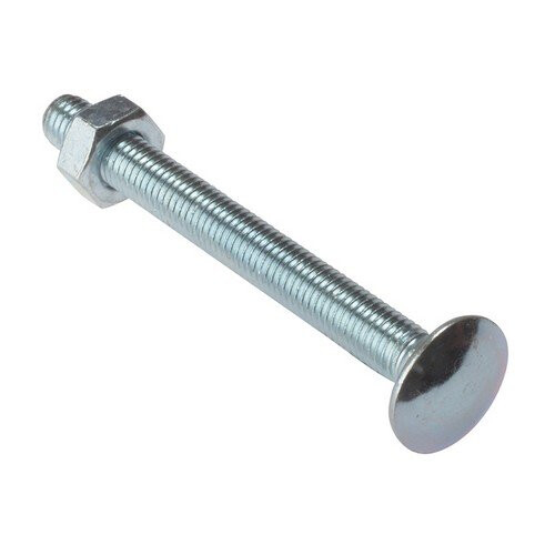 Forgefix Forge 10CB890 Carriage Bolt & Nut ZP M8 x 90mm Bag of 10