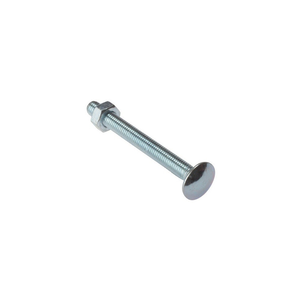 Forge 10CB850 Carriage Bolt & Nut ZP M8 x 50mm Bag of 10