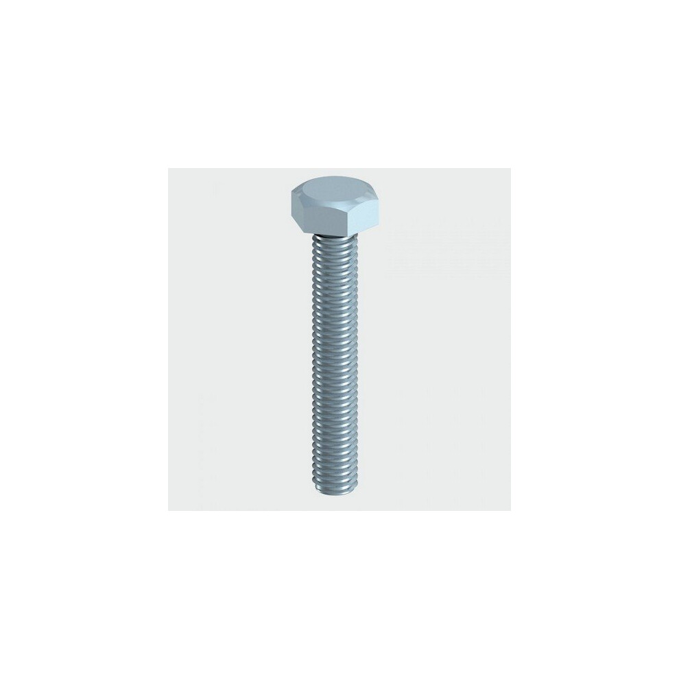 TIMco S1050Z Hex Set Screws 8.8 DIN 933 BZP 10.0 x 50mm Box of 100