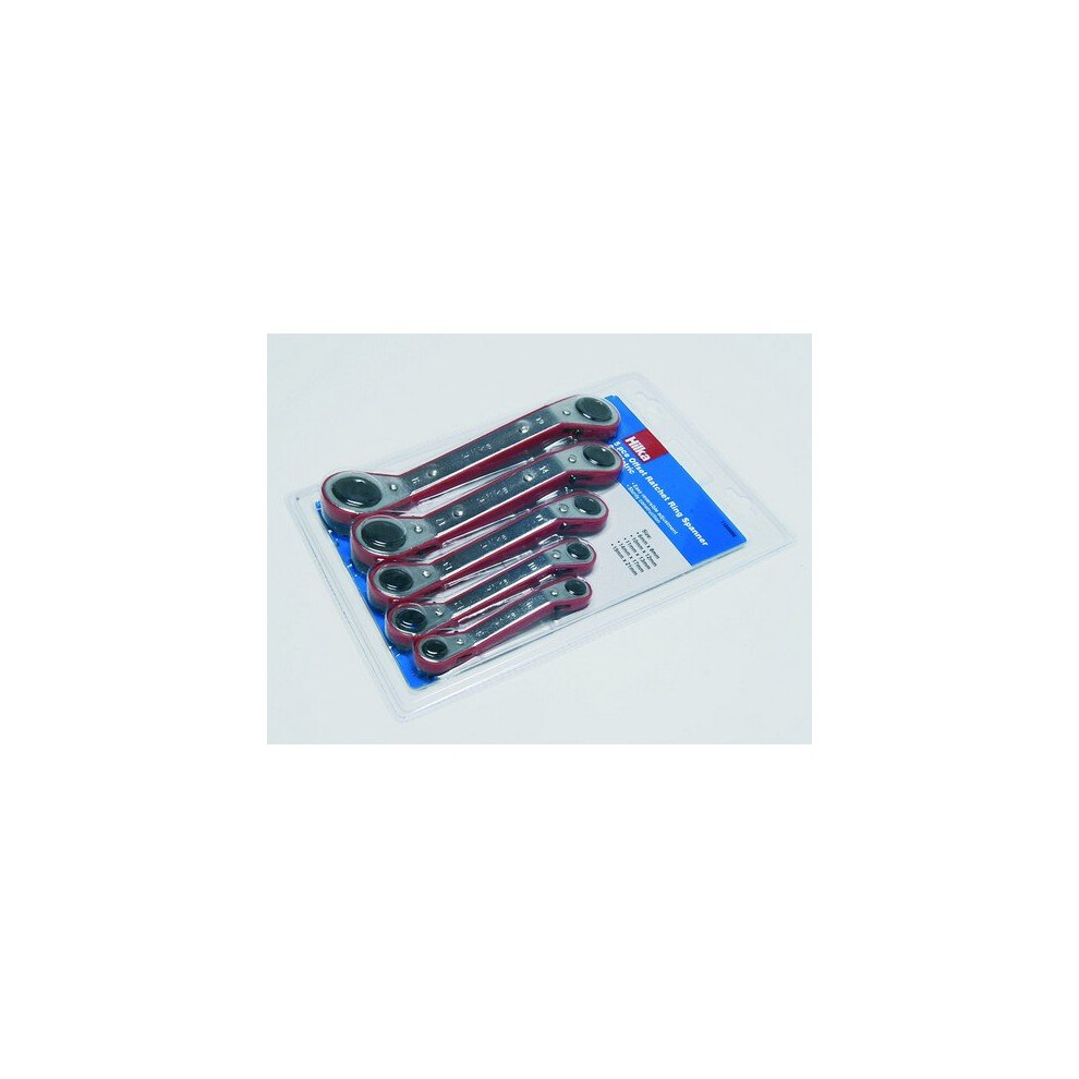 Hilka 11505002 Ratchet Ring Spanner Set 5 Piece Metric