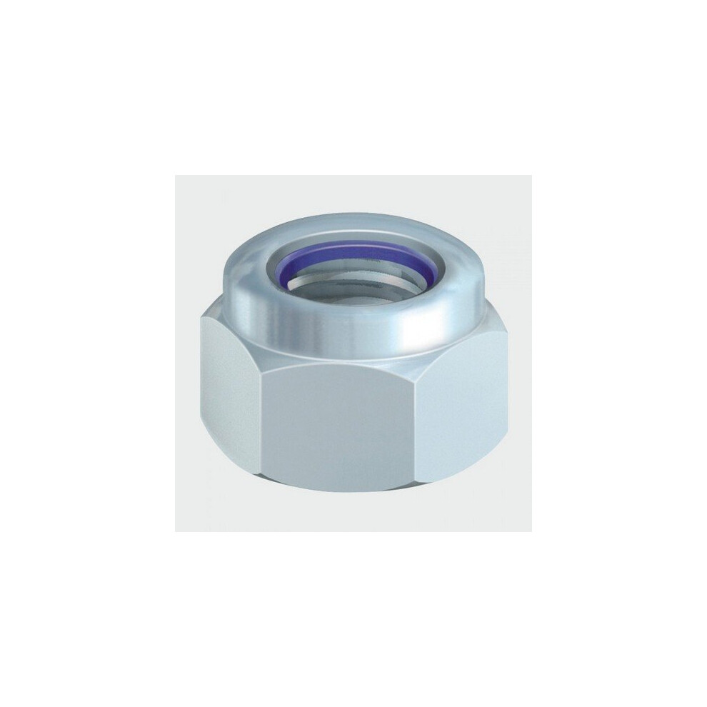TIMco NP8Z P Nylon Nut DIN 982 BZP M8 Box of 200