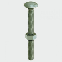 TIMco 10220INCB Index Carriage Bolt,Nut+Washer Green 10.0 x 220mm Bag of 10