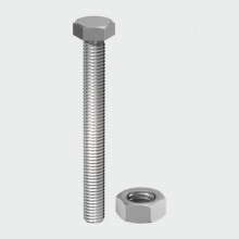 TIMco S1025SSP Hex Set and Hex Nut A2 SS M10 x 25mm Bag of 2