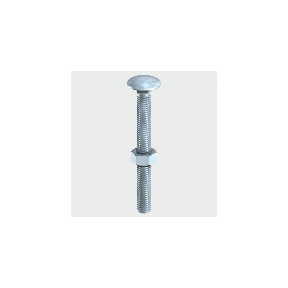 TIMco 1250CBP Carriage Bolt and Hex Nut BZP 12 x 50 Bag of 2