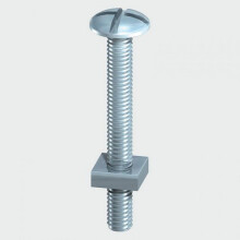 TIMco 0608RB Roofing Bolt and Square Nut BZP 6.0 x 8mm Box of 200