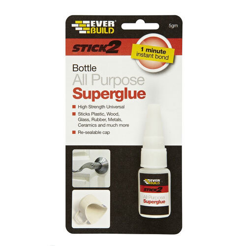 Everbuild Everbuild Stick 2 All Purpose Superglue Bottle 5 Gram