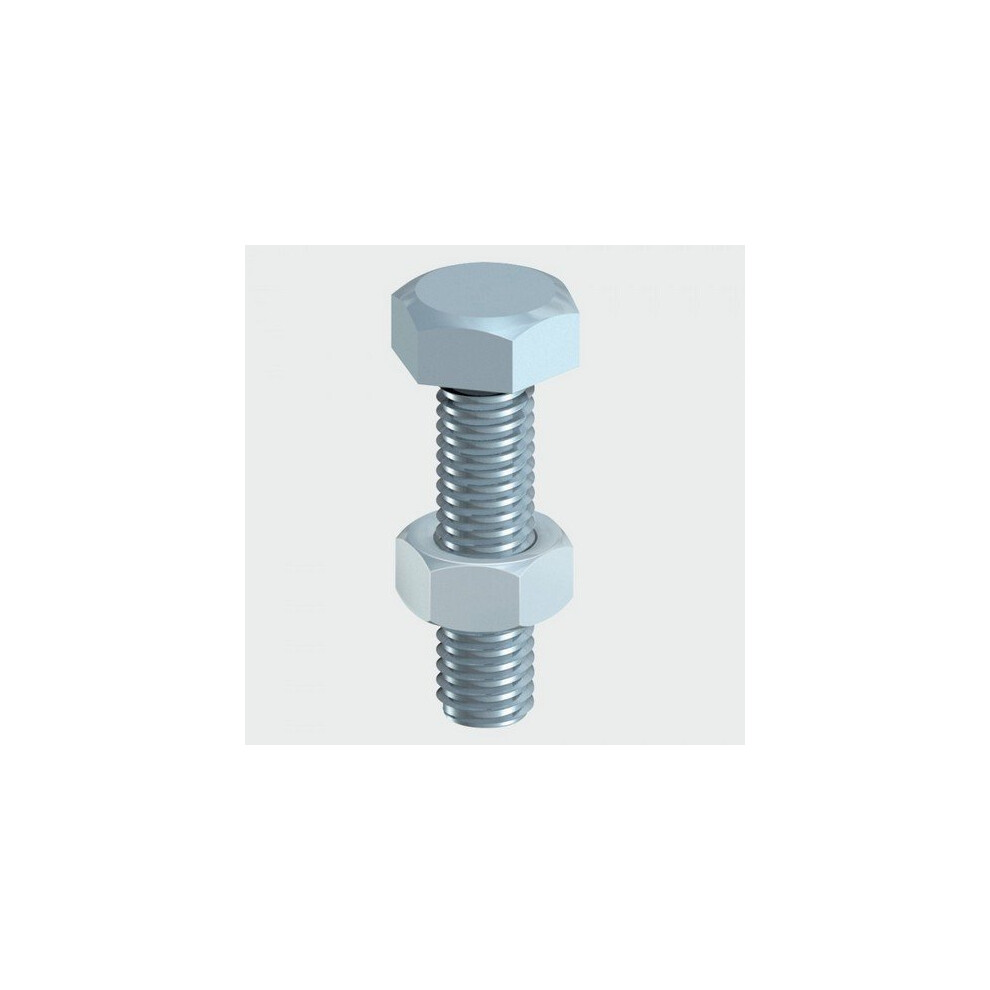 Timco 880Snzp Hex Set And Hex Nut Bzp 8 X 80 Bag Of 2 5055893381489