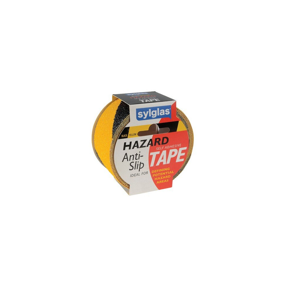 Sylglas 8622055 Anti-Slip Tape 50mm x 18m Black & Yellow