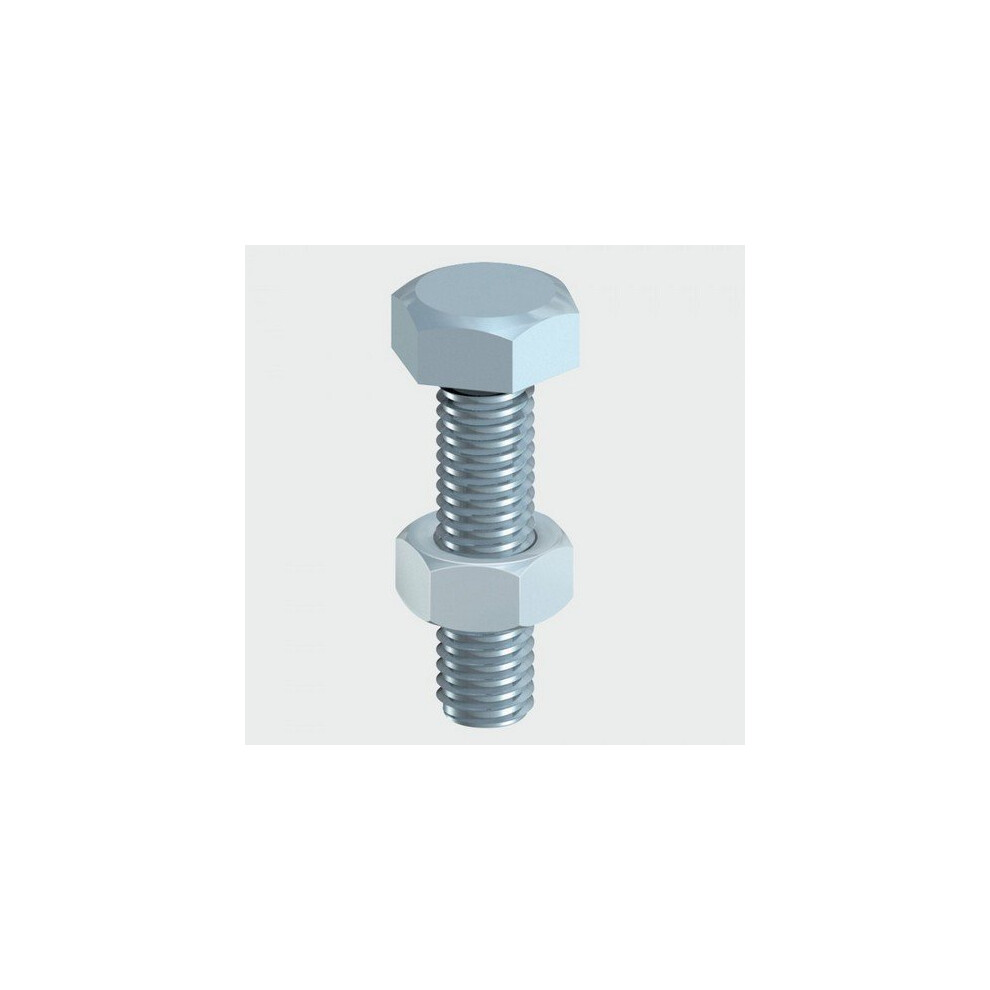 Timco 630Snzp Hex Set And Hex Nut Bzp 6 X 30 Bag Of 4