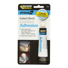 EVERBUILD STICK 2, 1 MIN. INSTANT BOND CONTACT ADHESIVE, INT & EXT USE, BEIGE, 30ML TUBE IN BLISTER,