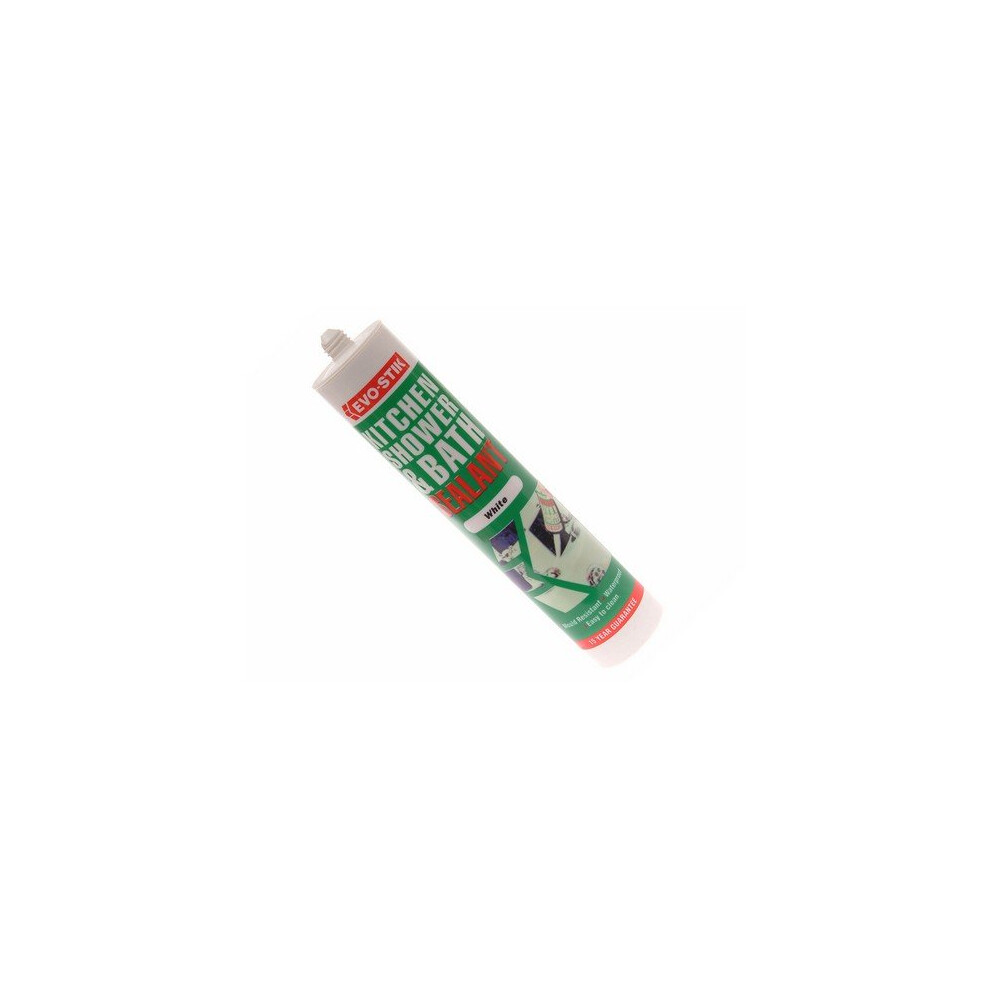 Evo-Stik 30811728 Kitchen Shower & Bath Sealant White C20