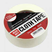 TIMco HDCTWHITE Heavy Duty Cloth Tape White 50m x 50mm
