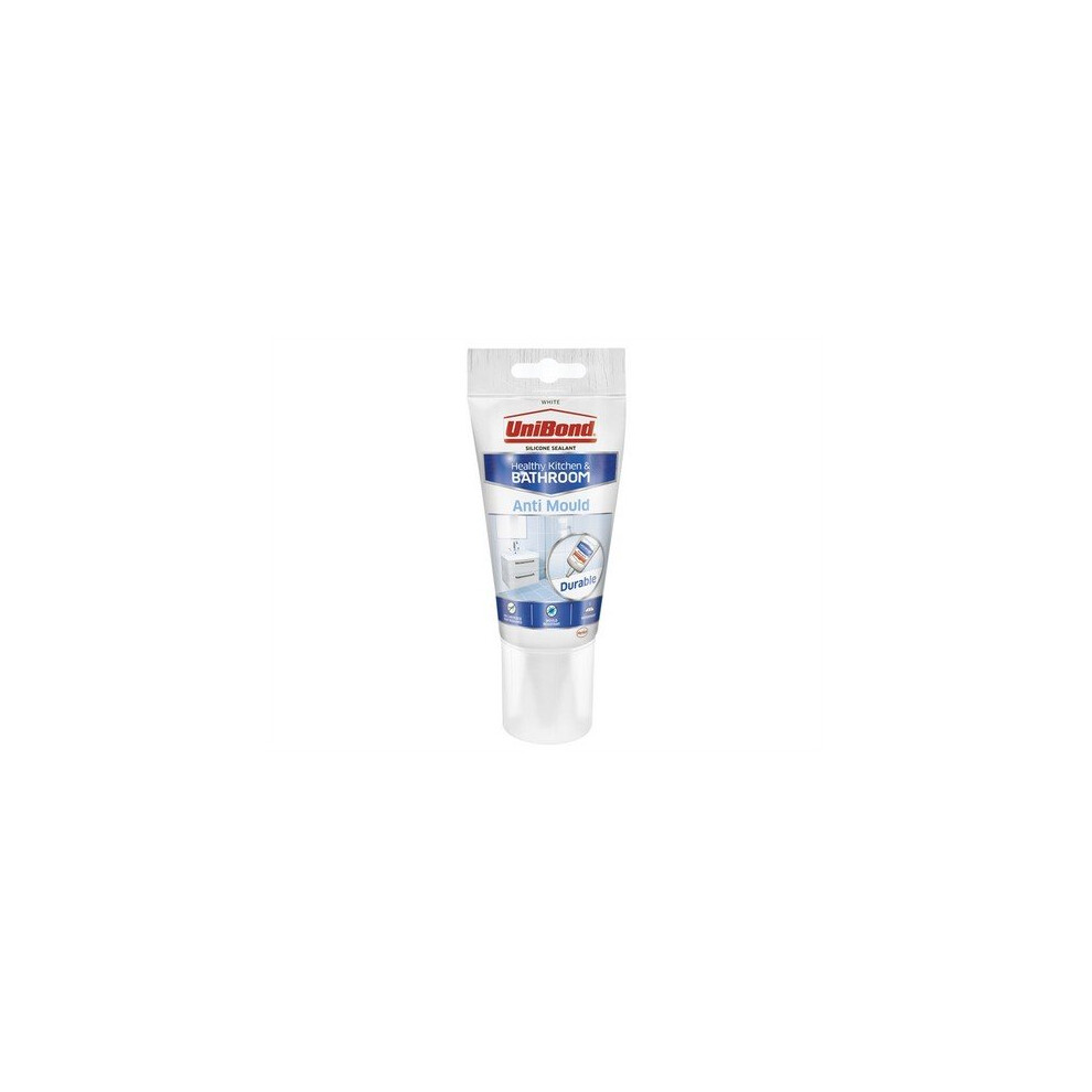 Unibond 2079321 Anti-Mould Kitchen & Bathroom Sealant Tube White 147g