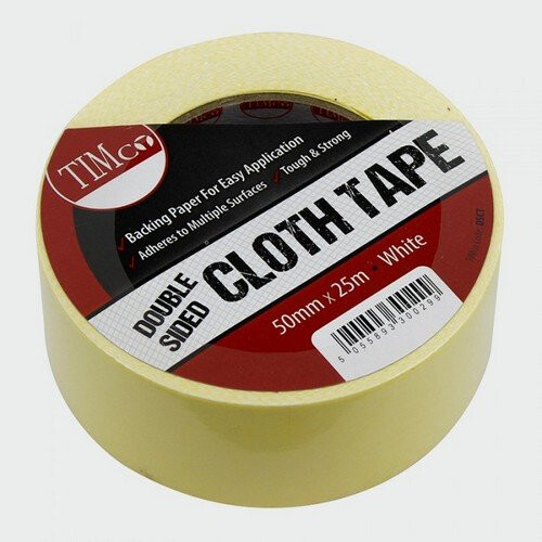 TIMco TIMco DSCT Double Sided Cloth Tape 25m x 50mm
