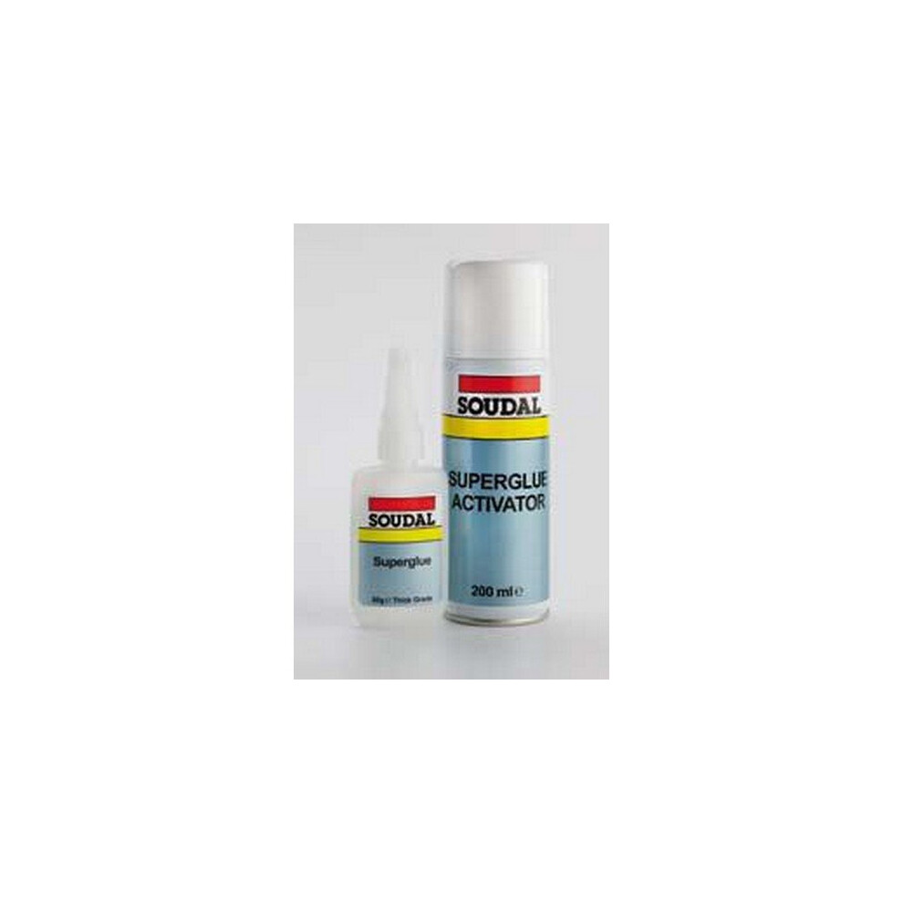 Soudal Set of 50g High Viscosity Superglue and 200ml Activator Mitre Kit - Image 13