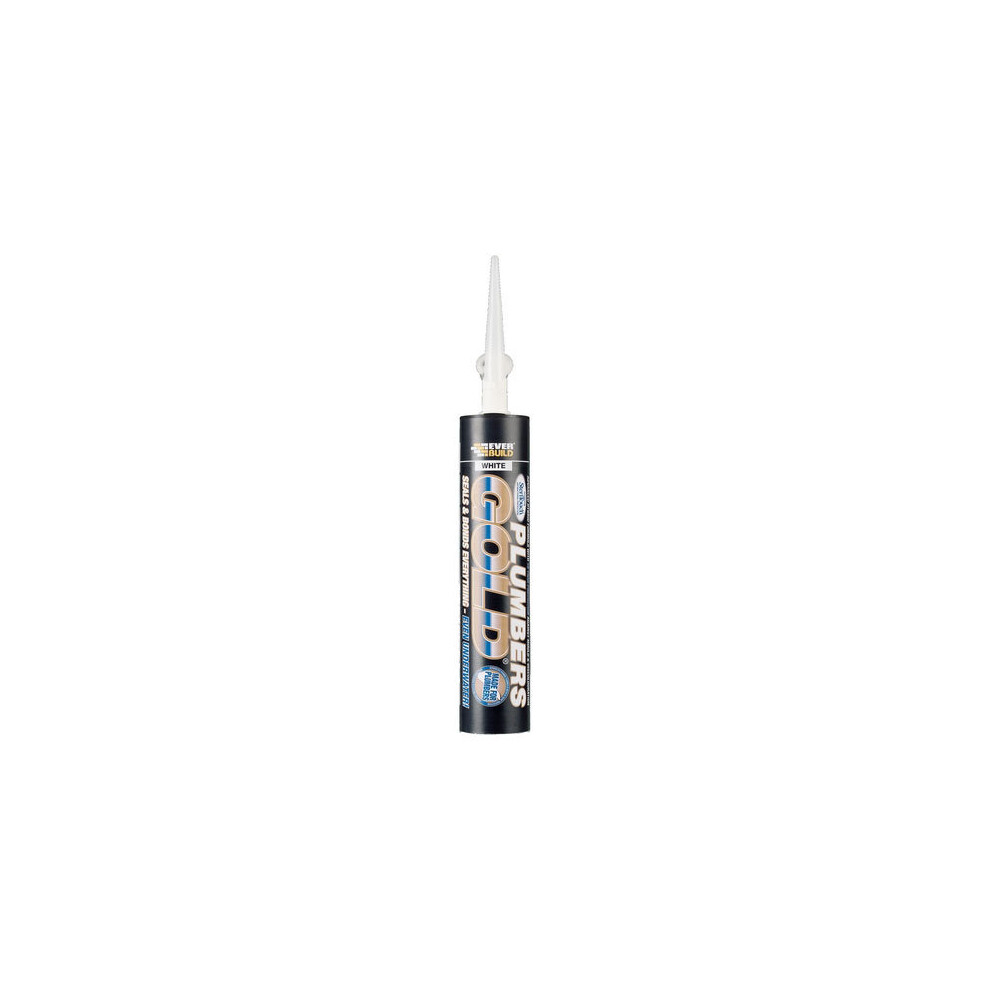 Everbuild Plumbers Gold White Sealant And Adhesive 300ml