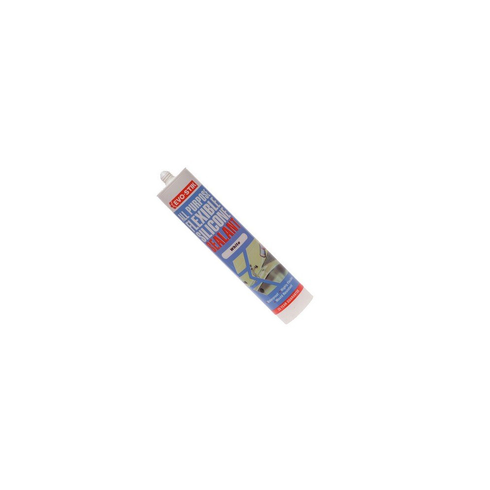 Evo-Stik 30811725 112902 All Purpose Flex Silicone Sealant White C20
