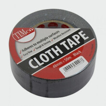 TIMco CTBLACK Cloth Tape Black 50m x 48mm
