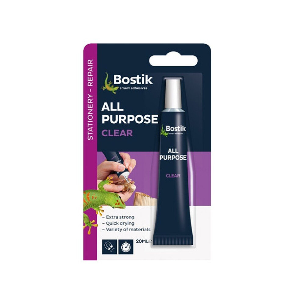 Bostik 80208 All Purpose Extra Strong Clear Adhesive 50ml