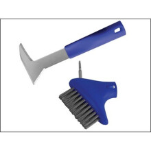 Faithfull FAIPATKIT Auto-Lock Patio Steel Brush & Weeder
