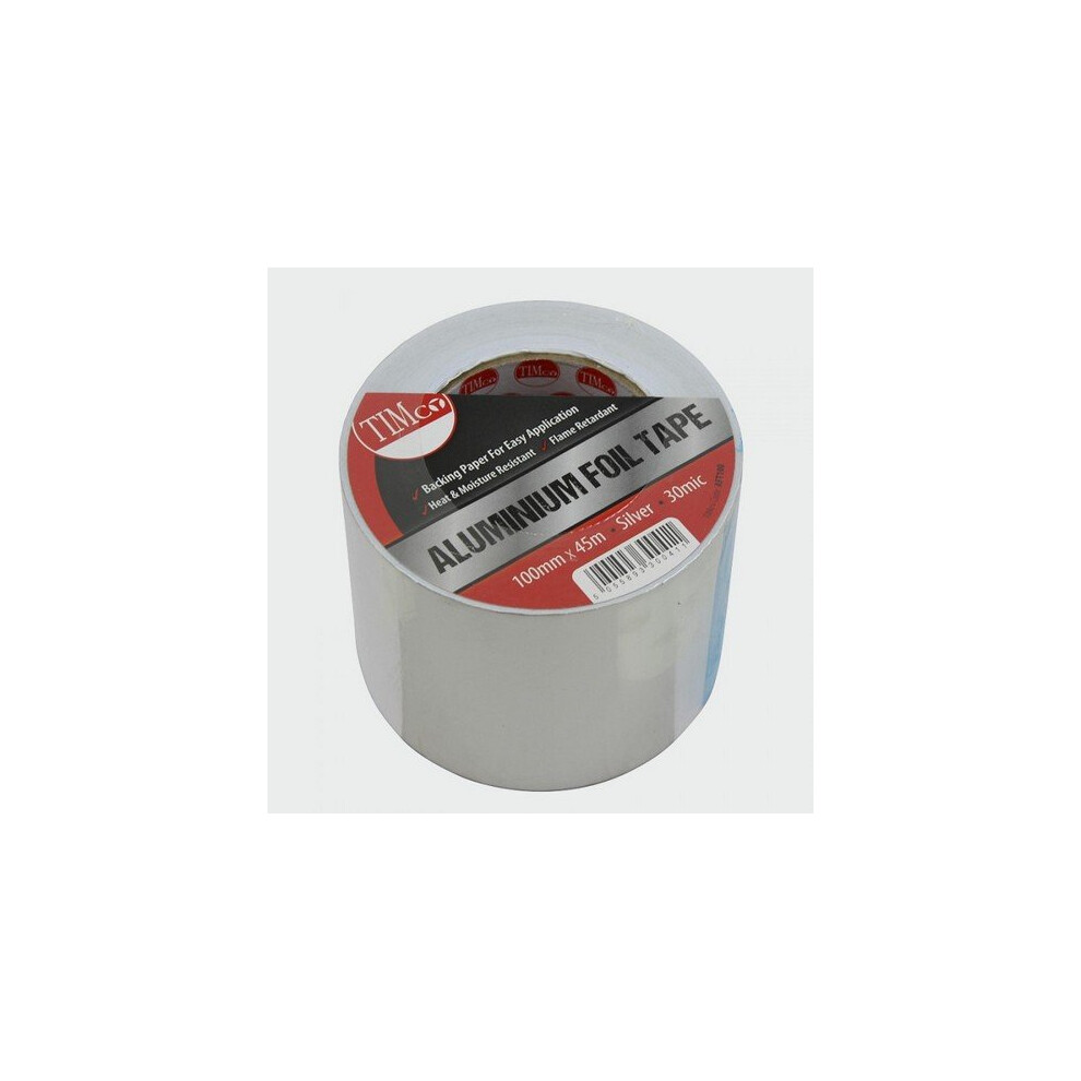 TIMco AFT100 Aluminium Foil Tape 45m x 100mm