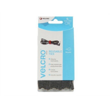 VELCRO Brand 60388 ONE-WRAP Reusable Ties 12mm x 20cm Black Pack of 6