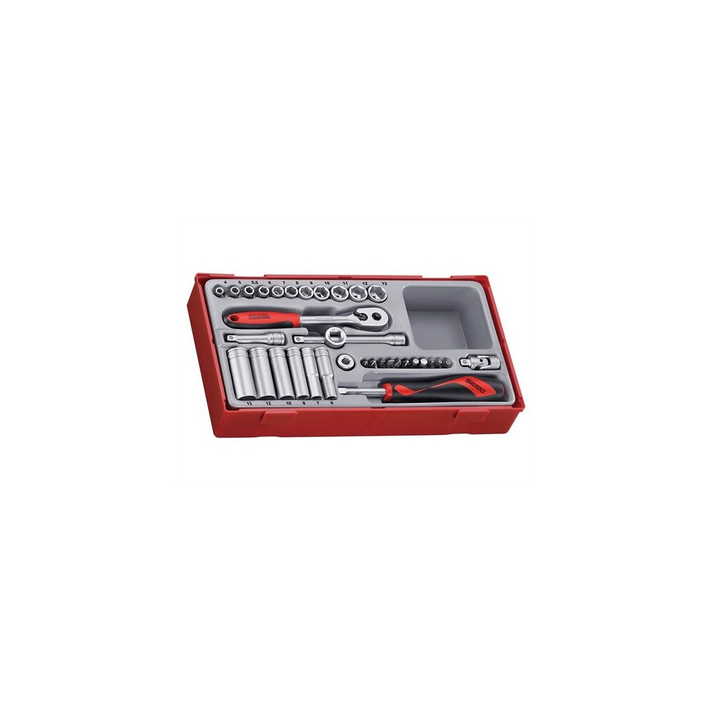 Teng TT1435 TT1435 35 Piece Socket Set 4-13mm - 1/4in Drive