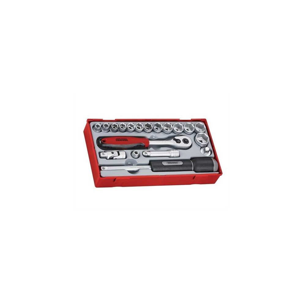Teng TT3819 TT3819 19 Piece Reg Metric Socket Set 3/8in Drive