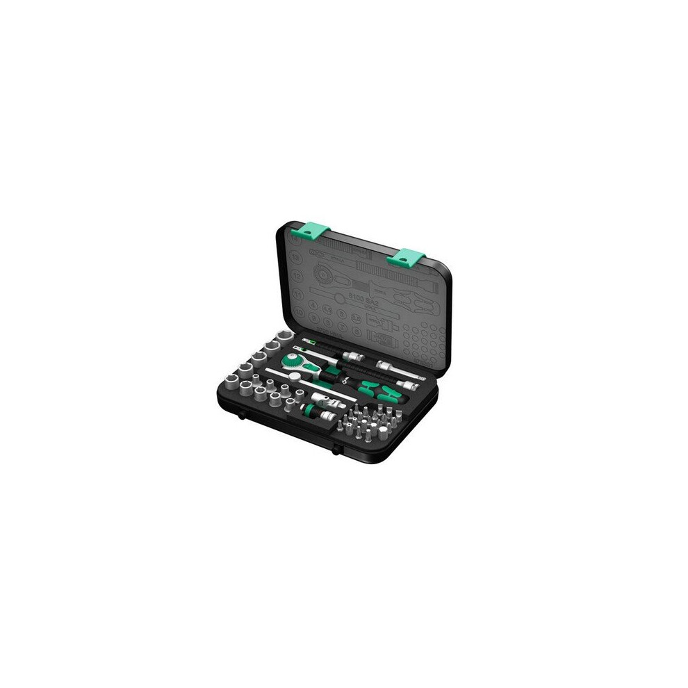 Wera 003533 Zyklop SA2 Socket Set of 42 Metric 1/4in Drive