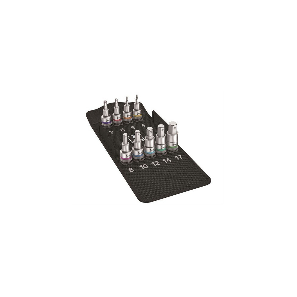 Wera 5004201001 8740 C HF Zyklop In-Hex Bolt Hold Socket Set of 10 Metric 1/2in Drive