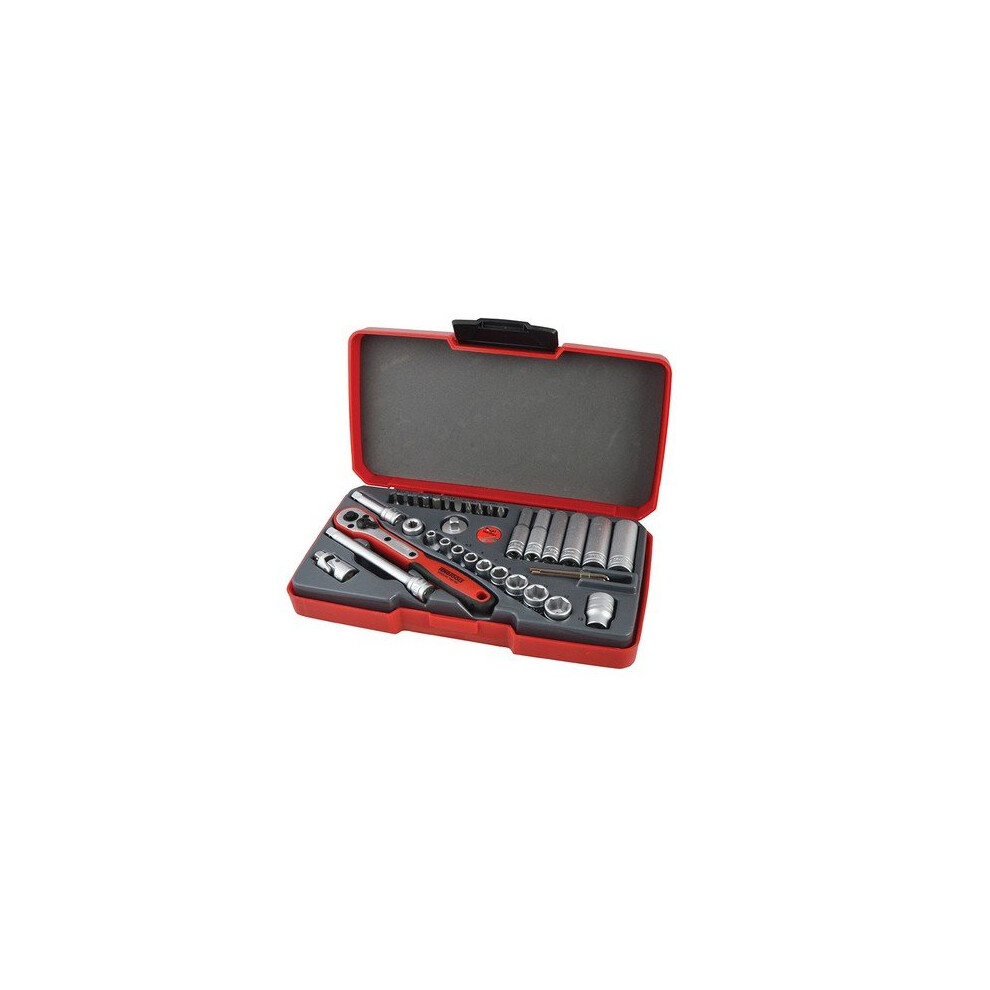 Teng T1436 T1436 Socket Set of 36 Metric 1/4in Drive